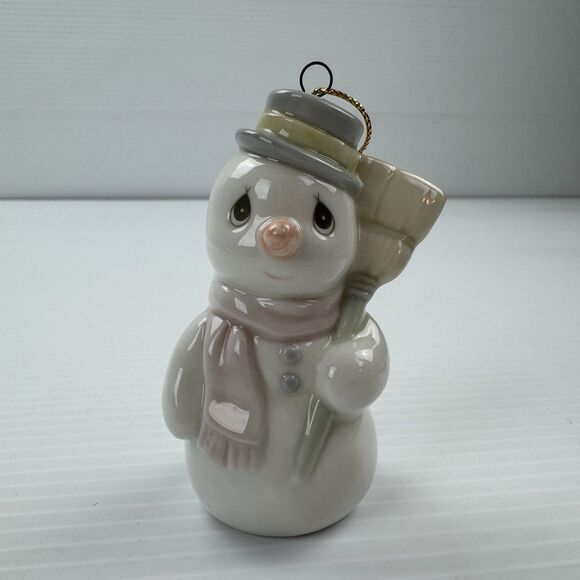 Vintage 1994 Precious Moments Snowman Ornament Porcelain PMI Christmas - Picture 6 of 7